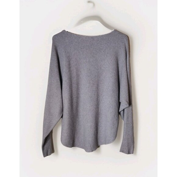 Vila Milano Sweater Small Long Sleeve Stretch Gray - Picture 2 of 10